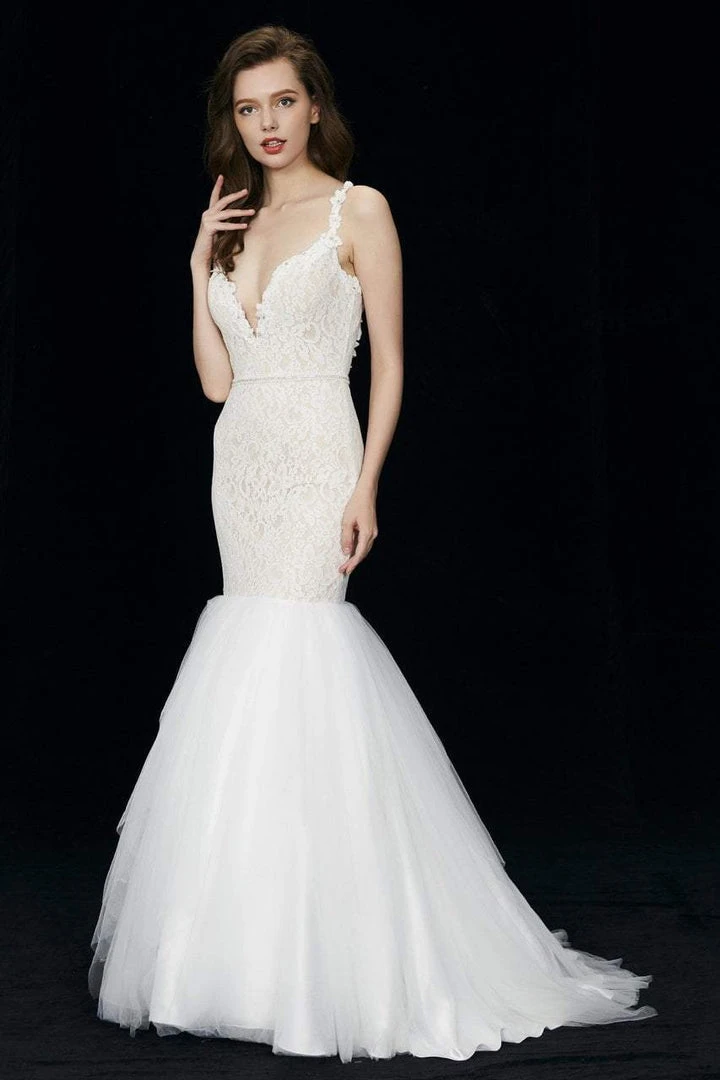 Angela & Alison - 81034 Floral Fitted Mermaid Gown 3 Angela & Alison - 81034 Floral Fitted Mermaid Gown