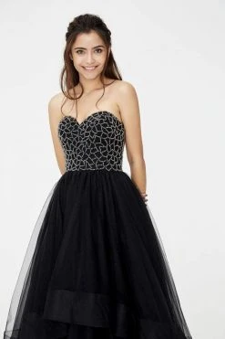 Angela & Alison - 81044 Strapless Tiered A-Line Evening Gown Formal Gowns 10 Angela & Alison - 81044 Strapless Tiered A-Line Evening Gown Formal Gowns