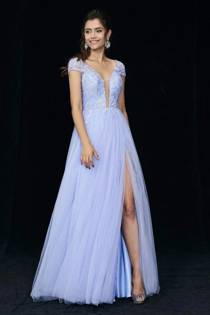 Formal Gowns Angela & Alison - 81069 Deep V-neck A-line Dress 7 Formal Gowns Angela & Alison - 81069 Deep V-neck A-line Dress