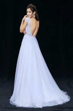 Formal Gowns Angela & Alison - 81069 Deep V-neck A-line Dress 14 Formal Gowns Angela & Alison - 81069 Deep V-neck A-line Dress