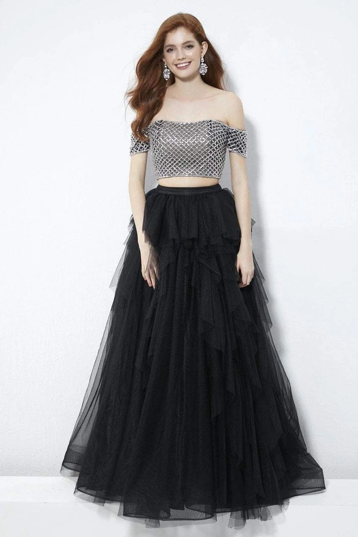 Angela & Alison - 81082 Bedazzled Two Piece Off Shoulder Dress 5 Angela & Alison - 81082 Bedazzled Two Piece Off Shoulder Dress