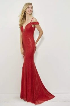 Formal Gowns Angela & Alison - 81084 Sequin Deep V-neck Sheath Dress 8 Formal Gowns Angela & Alison - 81084 Sequin Deep V-neck Sheath Dress