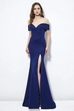 Angela & Alison - 81089 Foldover Off-Shoulder Trumpet Dress Formal Gowns 9 Angela & Alison - 81089 Foldover Off-Shoulder Trumpet Dress Formal Gowns