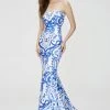 Angela & Alison - 81111 Strapless Printed Sweetheart Mermaid Dress 1 Angela & Alison - 81111 Strapless Printed Sweetheart Mermaid Dress