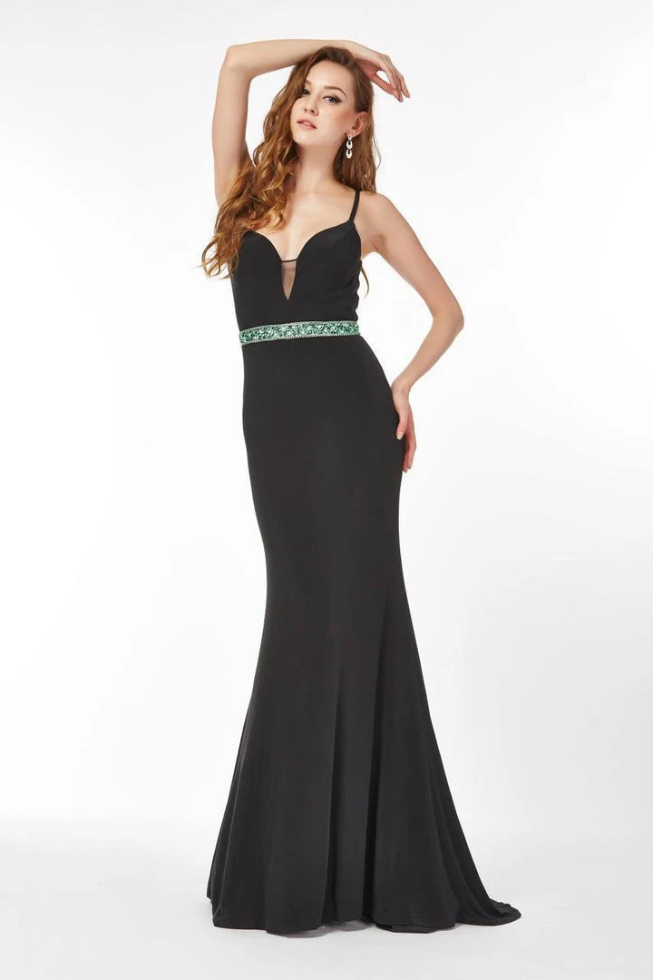 Formal Gowns Angela & Alison - 861175 Sleeveless Sheath Gown With Beaded Overlay 5 Formal Gowns Angela & Alison - 861175 Sleeveless Sheath Gown With Beaded Overlay