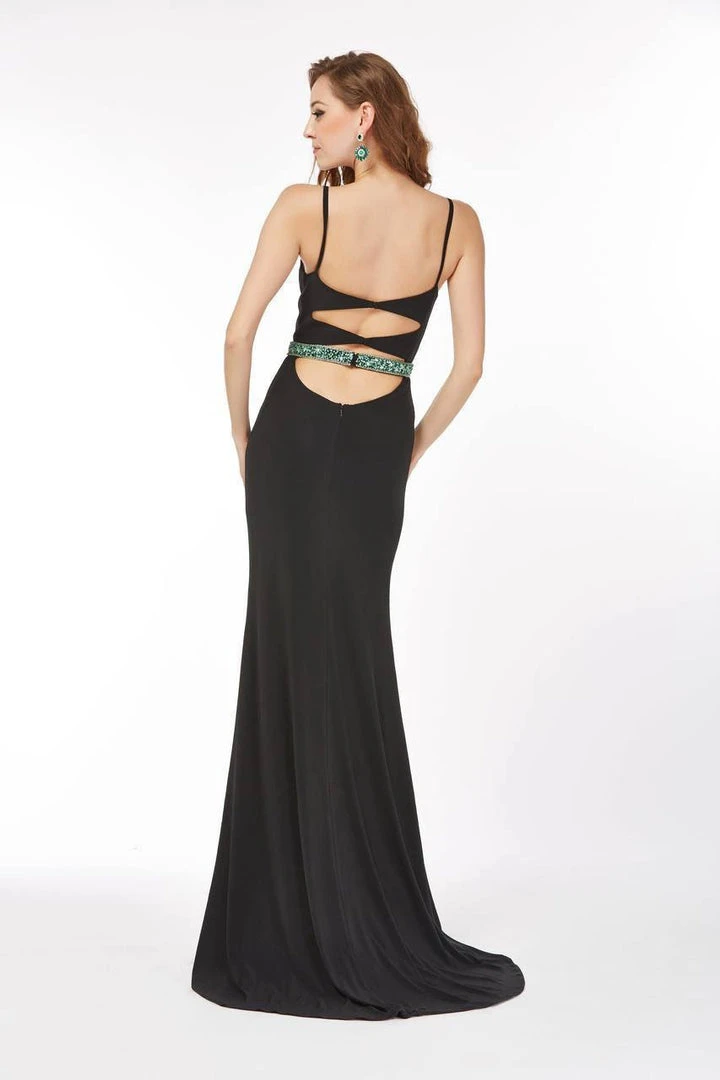 Formal Gowns Angela & Alison - 861175 Sleeveless Sheath Gown With Beaded Overlay 6 Formal Gowns Angela & Alison - 861175 Sleeveless Sheath Gown With Beaded Overlay