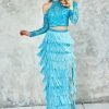 Formal Gowns Angela & Alison - 971135 Two Piece Beaded Fringe Long Dress 1 Formal Gowns Angela & Alison - 971135 Two Piece Beaded Fringe Long Dress