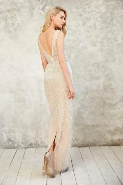 Formal Gowns Angela & Alison - 971140 Bateau Neck Beaded Evening Gown 7 Formal Gowns Angela & Alison - 971140 Bateau Neck Beaded Evening Gown