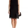Anne Klein - 10629662 Sleeveless Popover Scalloped Lace Crepe Dress