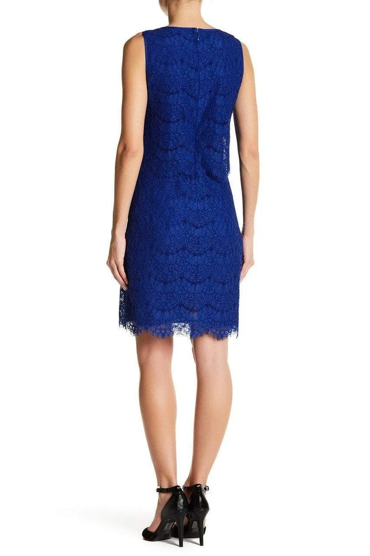 Anne Klein - 10629662 Sleeveless Popover Scalloped Lace Crepe Dress 7 Anne Klein - 10629662 Sleeveless Popover Scalloped Lace Crepe Dress