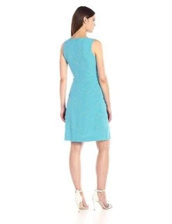 Anne Klein - 10637626 Polka Dot Jewel Pleated Cocktail Dress Cocktail Dresses