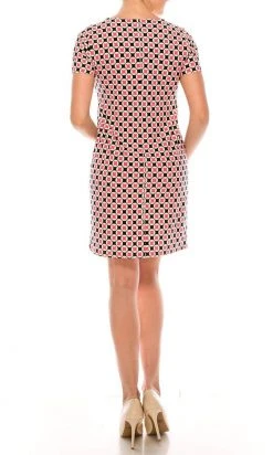 Anne Klein - 10798936 Patterned Print Loose Casual Dress Plus Size Dresses