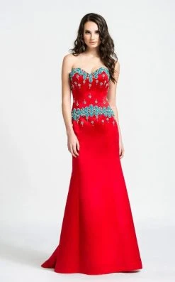 Ashley Lauren - 1009 Rhinestone Beaded Sweetheart Trumpet Dress Formal Gowns