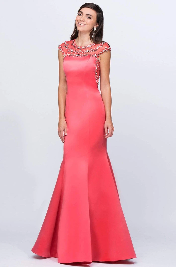 Ashley Lauren - 1043 Beaded Mermaid Evening Dress Formal Gowns 4 Ashley Lauren - 1043 Beaded Mermaid Evening Dress Formal Gowns
