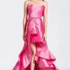 Formal Gowns Ashley Lauren - 1100 Ruffled High-Low Evening Dress
