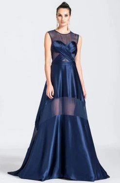 Ashley Lauren - 1115 Wrap Silk Evening Dress