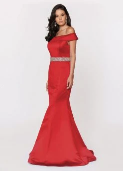 Ashley Lauren - 1206 Off Shoulder Satin Evening Dress Formal Gowns