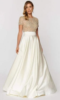 Ashley Lauren - 1251 Beaded Two Piece Ball Gown