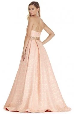 Formal Gowns Ashley Lauren - 1263 Crystal Beaded Sweetheart Brocade Ballgown