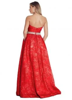 Formal Gowns Ashley Lauren - 1269 Brocade Ball Gown With Beaded Belt 19 Formal Gowns Ashley Lauren - 1269 Brocade Ball Gown With Beaded Belt