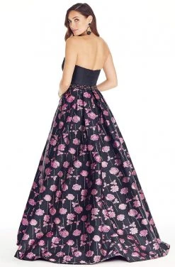 Formal Gowns Ashley Lauren - 1270 Beaded Sweetheart Metallic Rose Brocade Ballgown