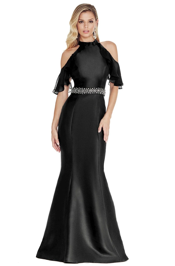 Ashley Lauren - 1275 Flutter Sleeve Mikado Evening Dress Formal Gowns 3 Ashley Lauren - 1275 Flutter Sleeve Mikado Evening Dress Formal Gowns