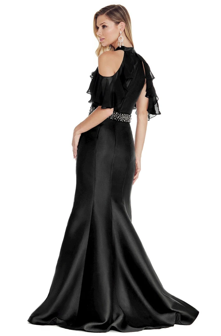 Ashley Lauren - 1275 Flutter Sleeve Mikado Evening Dress Formal Gowns 4 Ashley Lauren - 1275 Flutter Sleeve Mikado Evening Dress Formal Gowns