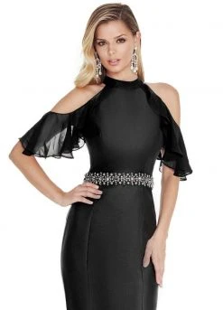 Ashley Lauren - 1275 Flutter Sleeve Mikado Evening Dress Formal Gowns 9 Ashley Lauren - 1275 Flutter Sleeve Mikado Evening Dress Formal Gowns