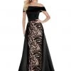 Ashley Lauren - 1290 Off Shoulder Evening Dress With Overskirt