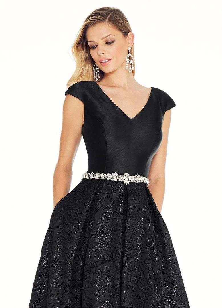 Formal Gowns Ashley Lauren - 1306 Brocade Ball Gown With Beaded Belt 5 Formal Gowns Ashley Lauren - 1306 Brocade Ball Gown With Beaded Belt