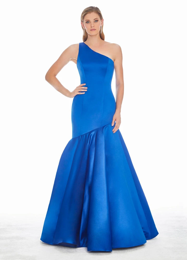 Ashley Lauren - 1330 One Shoulder Satin Mermaid Dress 12 Ashley Lauren - 1330 One Shoulder Satin Mermaid Dress