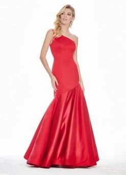 Ashley Lauren - 1330 One Shoulder Satin Mermaid Dress 15 Ashley Lauren - 1330 One Shoulder Satin Mermaid Dress