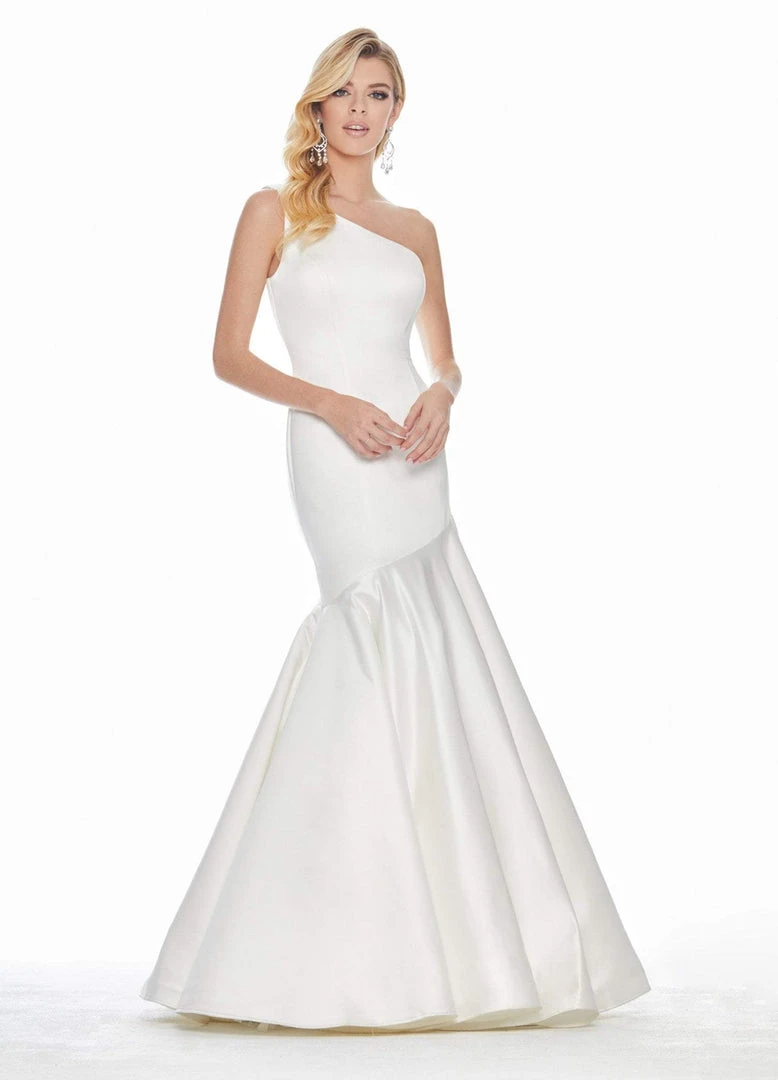 Ashley Lauren - 1330 One Shoulder Satin Mermaid Dress 10 Ashley Lauren - 1330 One Shoulder Satin Mermaid Dress