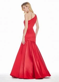 Ashley Lauren - 1330 One Shoulder Satin Mermaid Dress 14 Ashley Lauren - 1330 One Shoulder Satin Mermaid Dress