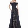 Formal Gowns Ashley Lauren - 1347 Off The Shoulder Evening Gown With Overskirt