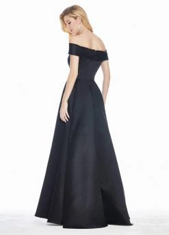 Formal Gowns Ashley Lauren - 1347 Off The Shoulder Evening Gown With Overskirt