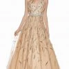 Ashley Lauren - 1364 Beaded Deep V-neck Tulle Ballgown