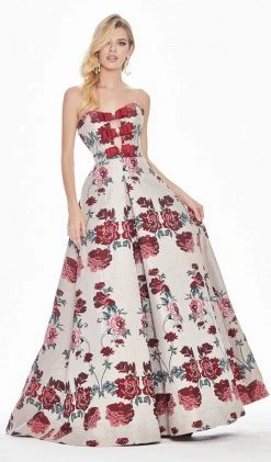 Ashley Lauren - 1371 Embellished Sweetheart Brocade A-line Dress Formal Gowns 8 Ashley Lauren - 1371 Embellished Sweetheart Brocade A-line Dress Formal Gowns