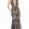 Ashley Lauren - 1374 Sequined Deep Halter V-neck Trumpet Dress Formal Gowns 2 Ashley Lauren - 1374 Sequined Deep Halter V-neck Trumpet Dress Formal Gowns
