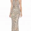 Formal Gowns Ashley Lauren - Ornate Halter Sheath Evening Dress 1563 - 1 Pc Multi/Nude In Size 6 Available 2 Formal Gowns Ashley Lauren - Ornate Halter Sheath Evening Dress 1563 - 1 Pc Multi/Nude In Size 6 Available