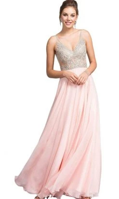 Aspeed Design - Beaded Bodice A-Line Gown L2055 - 2 Pc Black In Size XS And S Available Formal Gowns