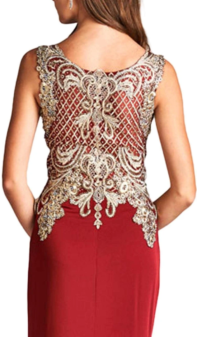 Formal Gowns Aspeed Design - Embroidered Sheath Evening Dress L1695 - 1 Pc Navy In Sizes L Available 6 Formal Gowns Aspeed Design - Embroidered Sheath Evening Dress L1695 - 1 Pc Navy In Sizes L Available