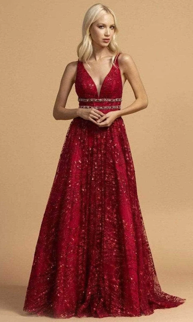 Aspeed Design - L2149 Sleeveless Plunging V-neck Long Gown Formal Gowns 3 Aspeed Design - L2149 Sleeveless Plunging V-neck Long Gown Formal Gowns