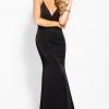 JVN By Jovani Formal Gowns Jovani - JVN55642 Plunging V-Neck Backless Jersey Gown 1 JVN By Jovani Formal Gowns Jovani - JVN55642 Plunging V-Neck Backless Jersey Gown