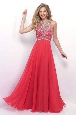 Blush By Alexia Designs Blush - 11071 Stunning Crystal Embellished Illusion Back Gown