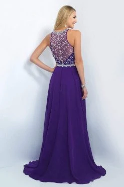 Blush By Alexia Designs Blush - 11071 Stunning Crystal Embellished Illusion Back Gown