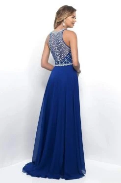 Blush By Alexia Designs Blush - 11071 Stunning Crystal Embellished Illusion Back Gown