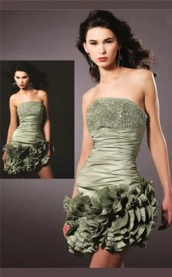 Blush By Alexia Designs Blush - 9160 Strapless Sequined Floral Cocktail Dress Cocktail Dresses