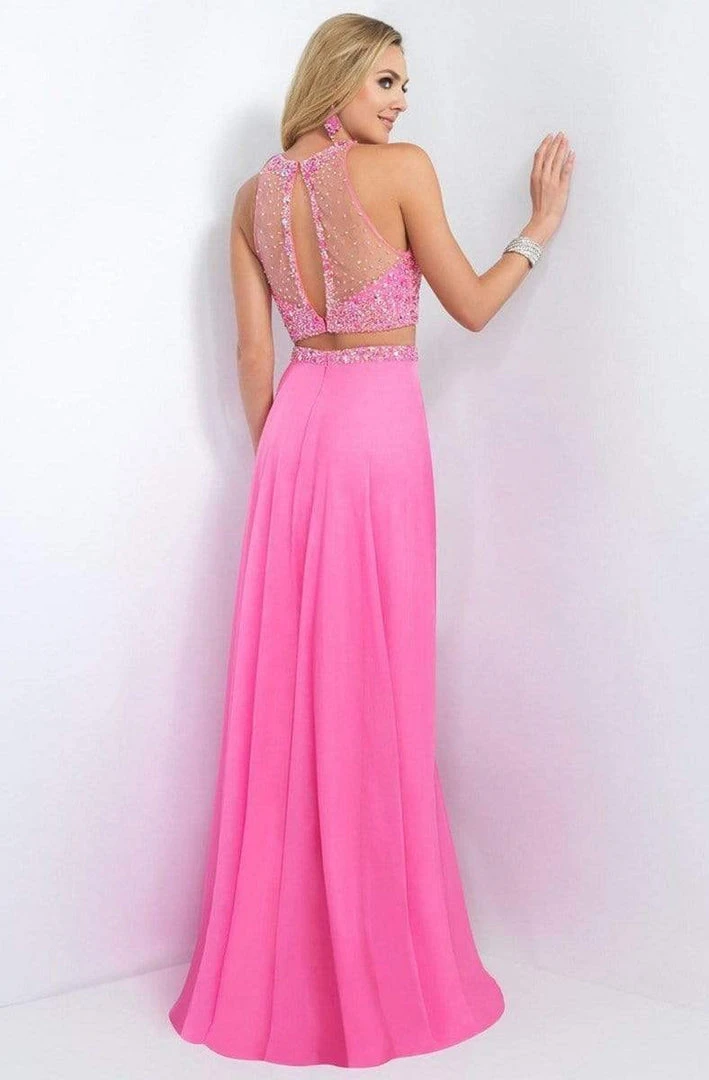Blush By Alexia Designs Blush - Bejeweled Illusion Halter Neck Chiffon A-line Gown 11062 Formal Gowns 5 Blush By Alexia Designs Blush - Bejeweled Illusion Halter Neck Chiffon A-line Gown 11062 Formal Gowns