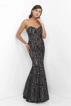 Blush By Alexia Designs - 11110 Laced Sweetheart Trumpet Dress